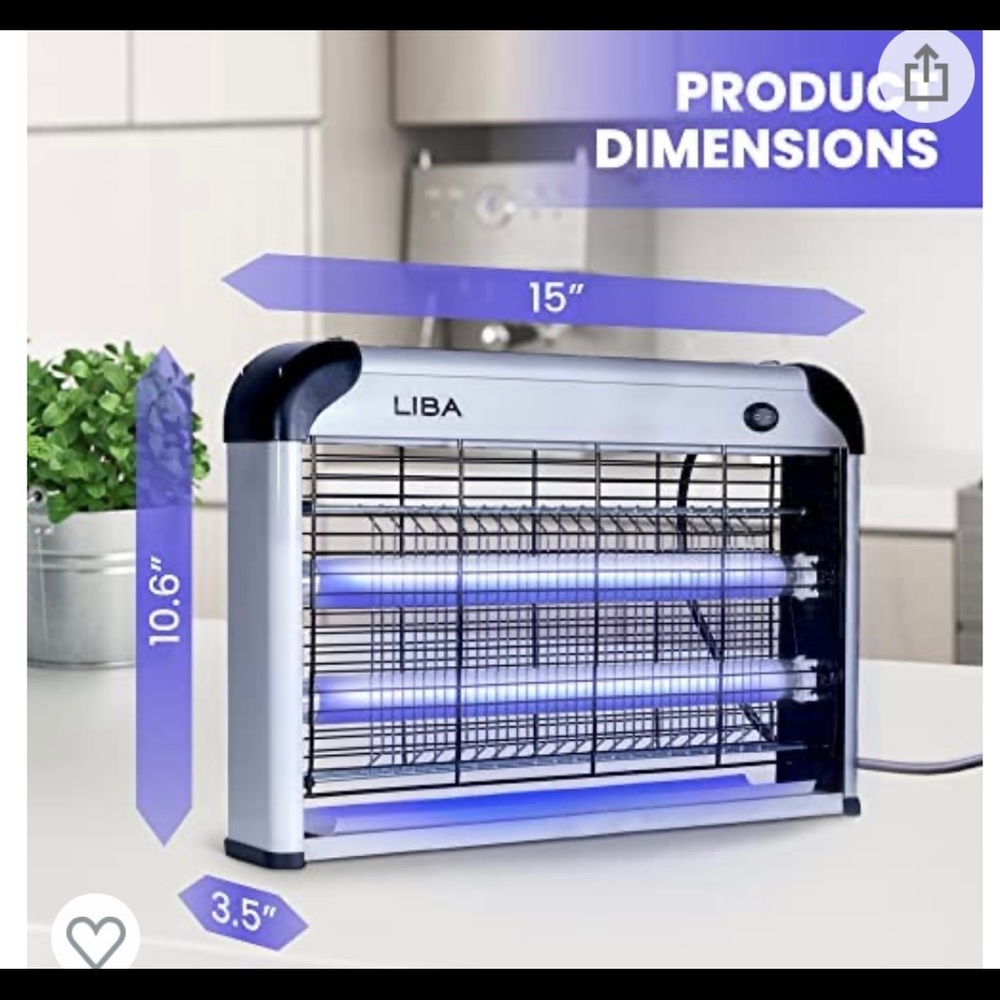 LiBa Electric Bug Zapper, Indoor Insect Killer cover up to 6000 square feet
